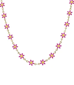 Lucardi Ketting Staal 40 cm pink Hot
