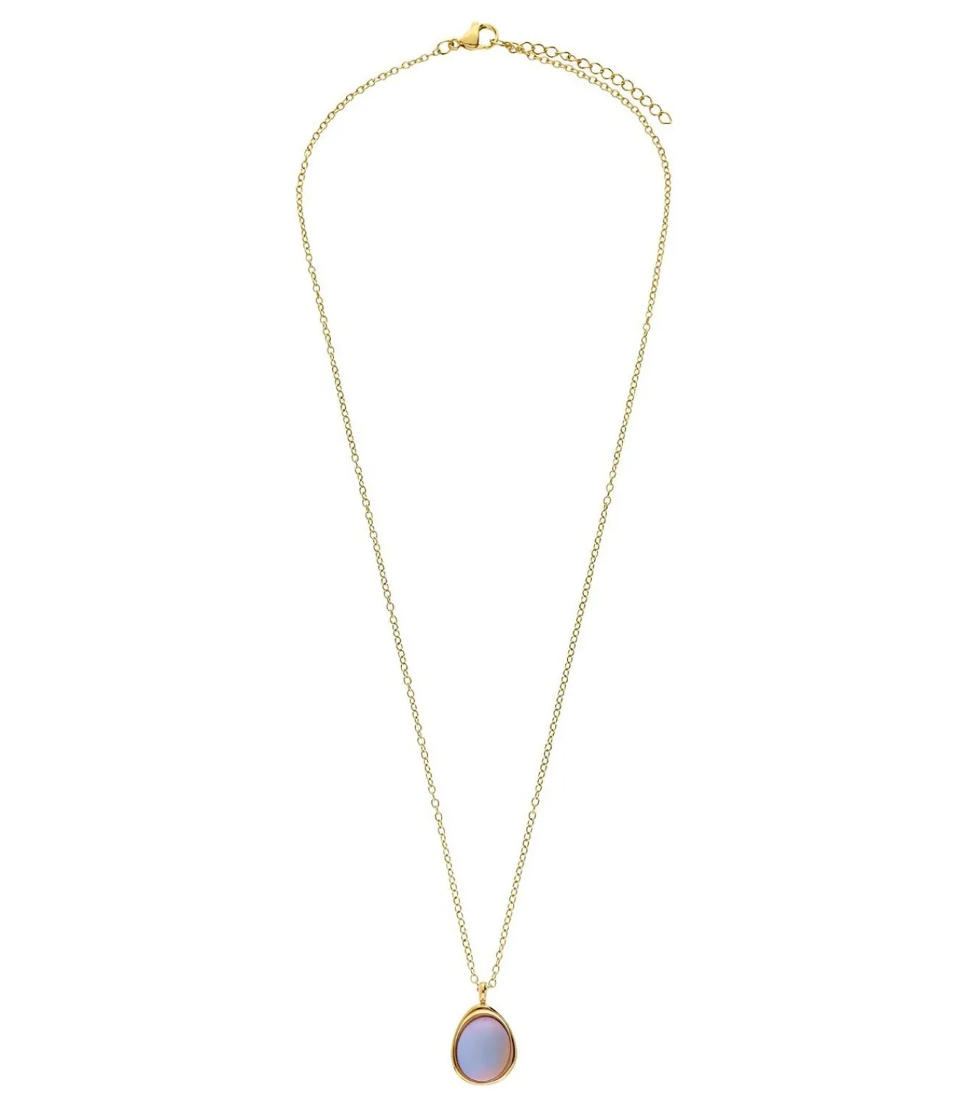 Lucardi Ketting Staal 47 cm - Goudkleurig offWhite