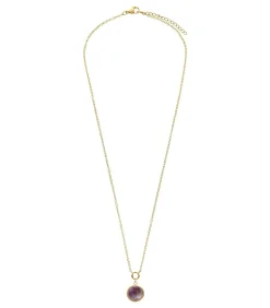 Lucardi Ketting Staal 47 cm - Goudkleurig purple Sale