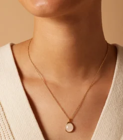 Lucardi Ketting Staal 47 cm - Goudkleurig pink Hot