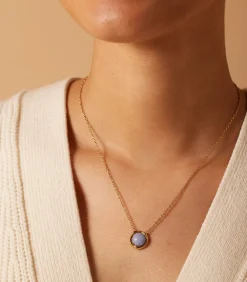 Lucardi Ketting Staal 47 cm - Goudkleurig blue