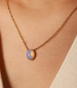 Lucardi Ketting Staal 47 cm - Goudkleurig offWhite