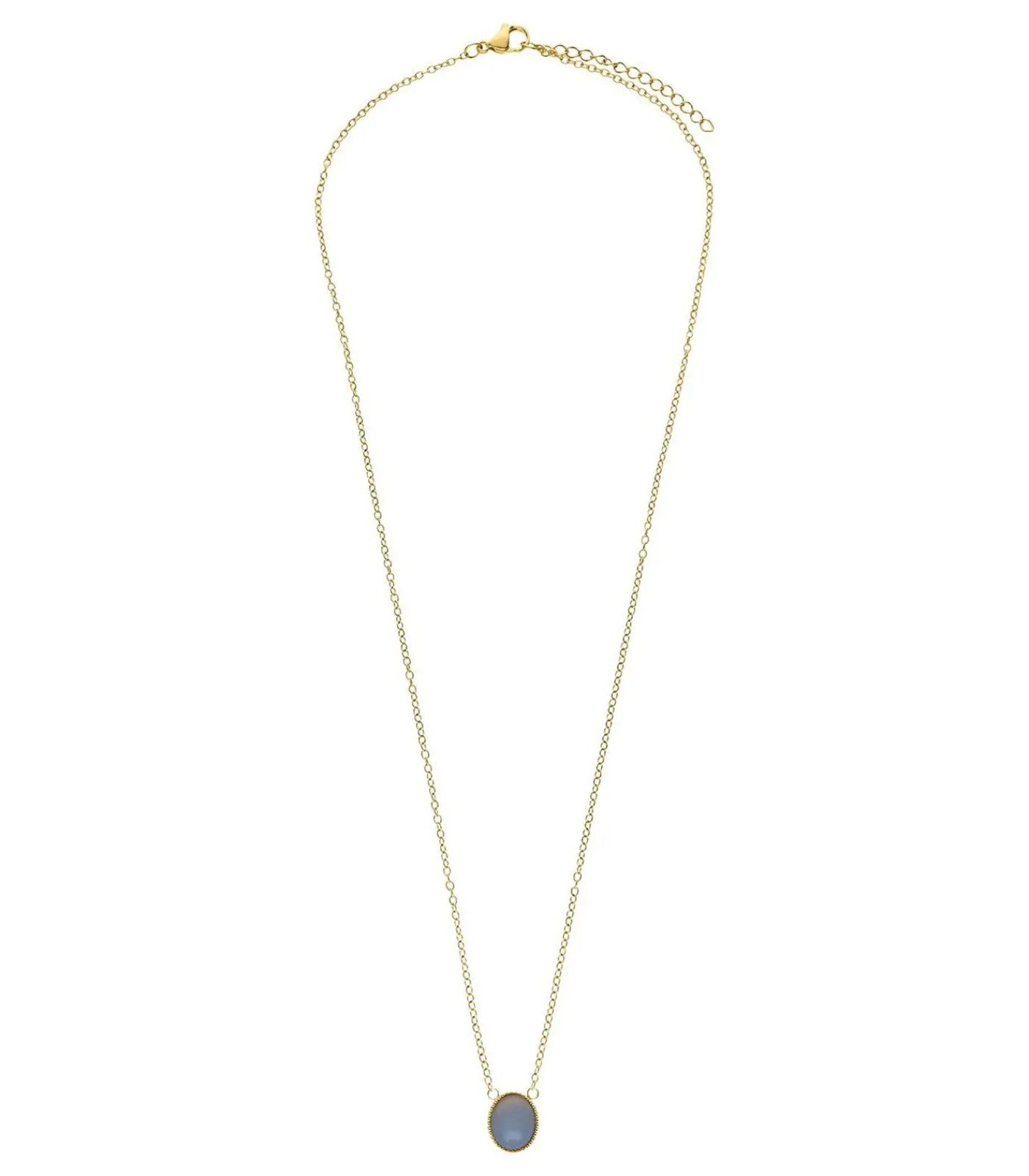 Lucardi Ketting Staal 47 cm - Goudkleurig offWhite