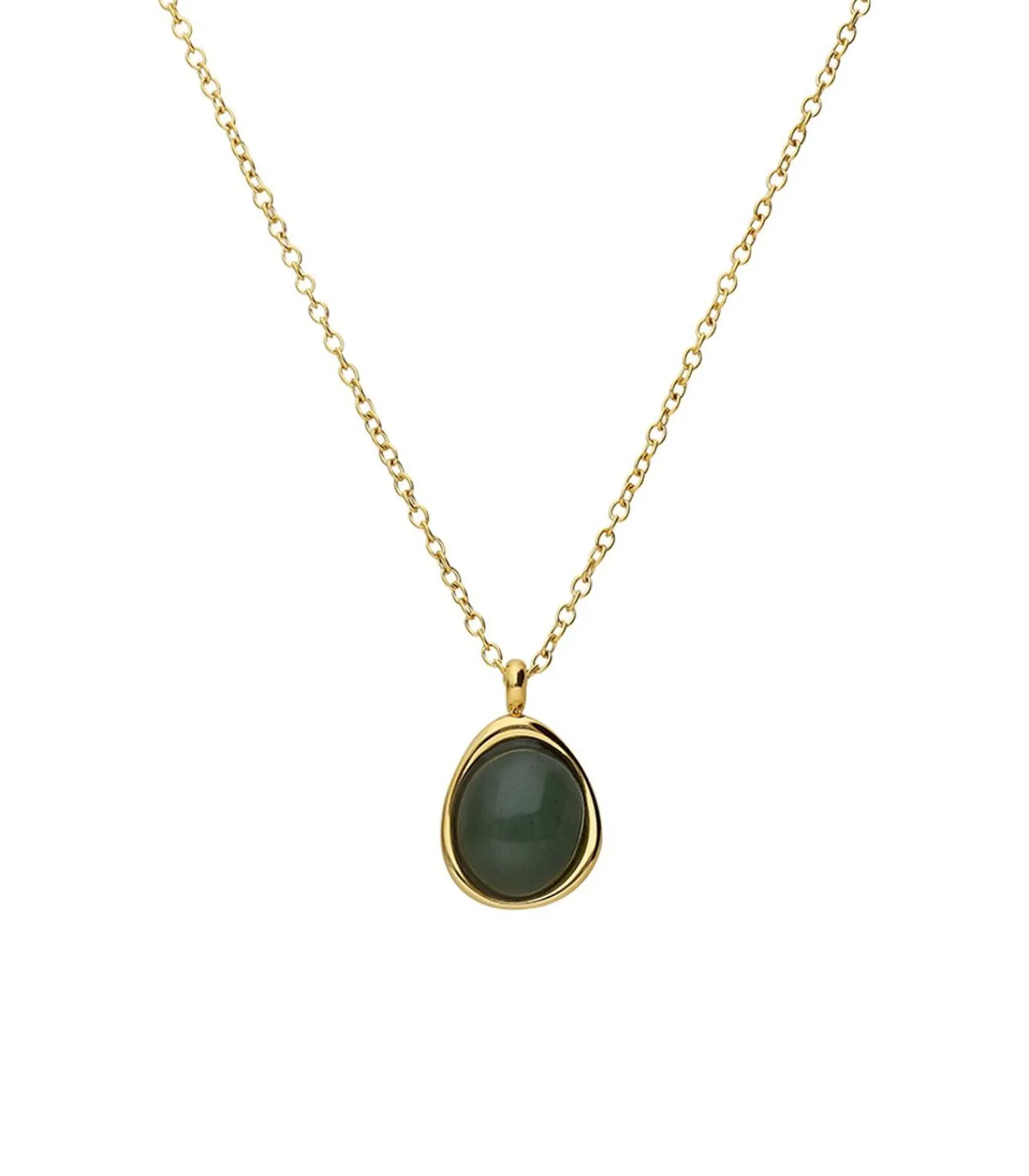 Lucardi Ketting Staal 47 cm - Goudkleurig green Clearance