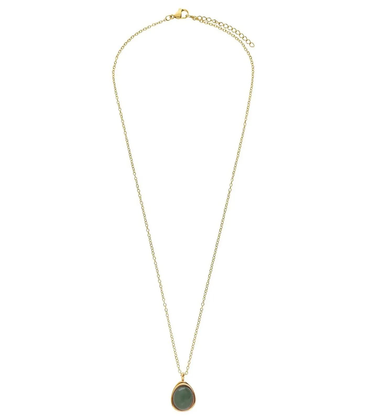 Lucardi Ketting Staal 47 cm - Goudkleurig green Clearance