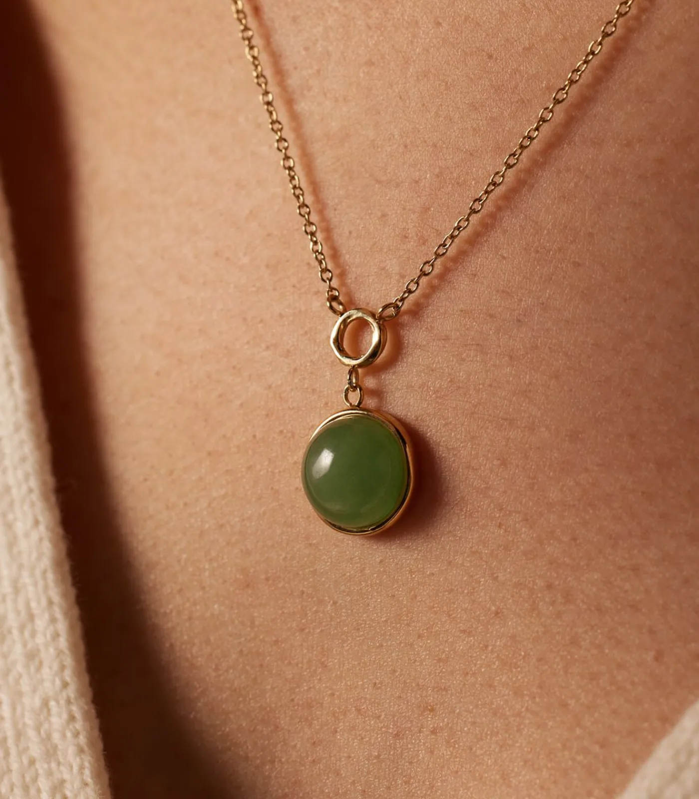 Lucardi Ketting Staal 47 cm - Goudkleurig green
