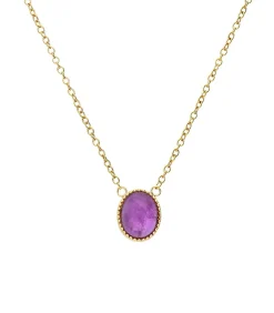 Lucardi Ketting Staal 47 cm - Goudkleurig purple Outlet