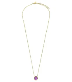 Lucardi Ketting Staal 47 cm - Goudkleurig purple Outlet