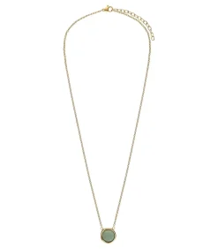 Lucardi Ketting Staal 47 cm - Goudkleurig green Hot