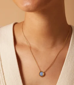 Lucardi Ketting Staal 47 cm - Goudkleurig offWhite Sale