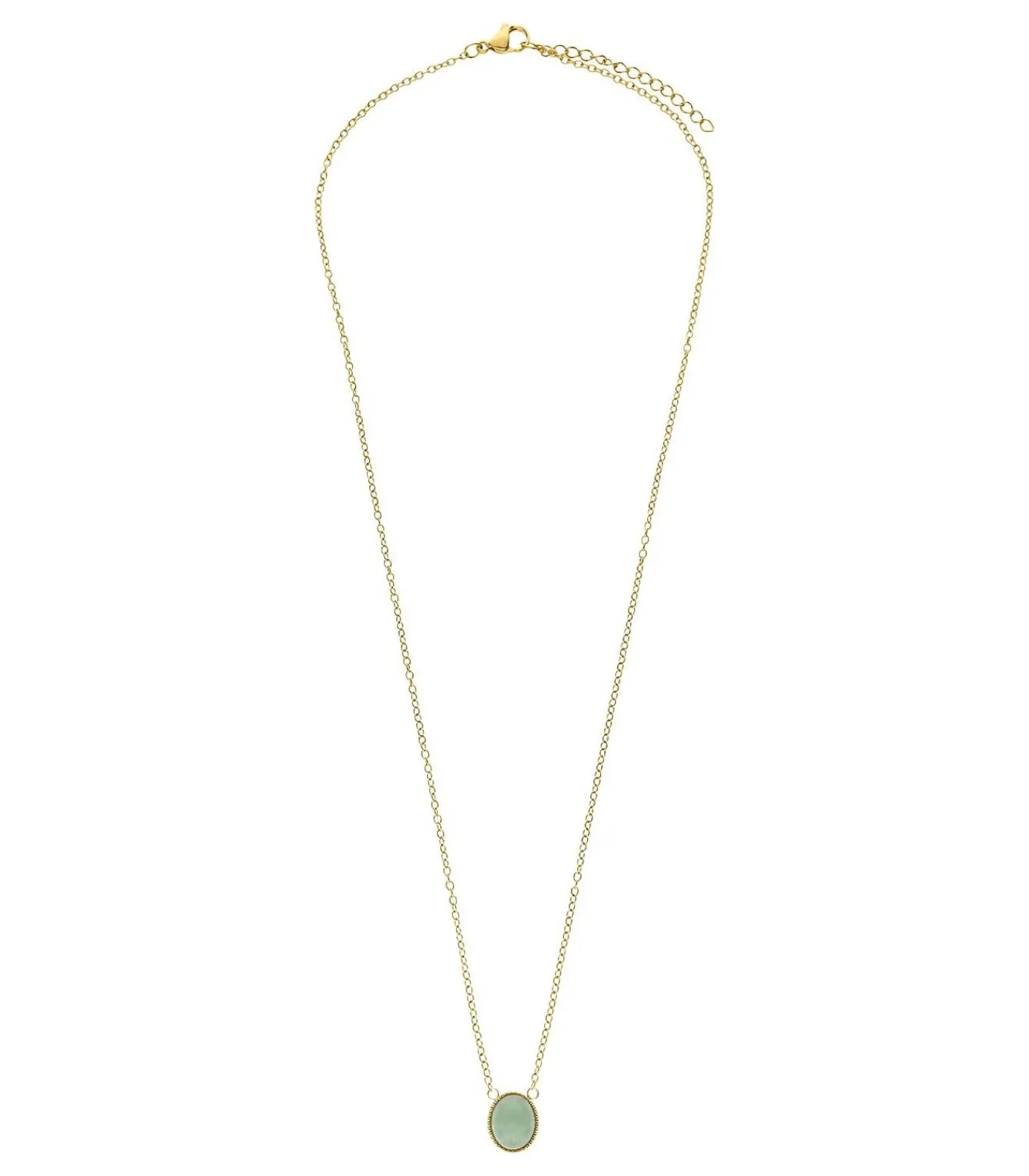 Lucardi Ketting Staal 47 cm - Goudkleurig green