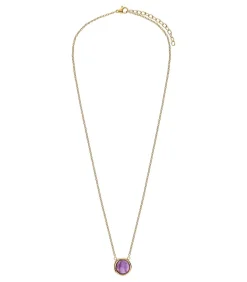 Lucardi Ketting Staal 47 cm - Goudkleurig purple