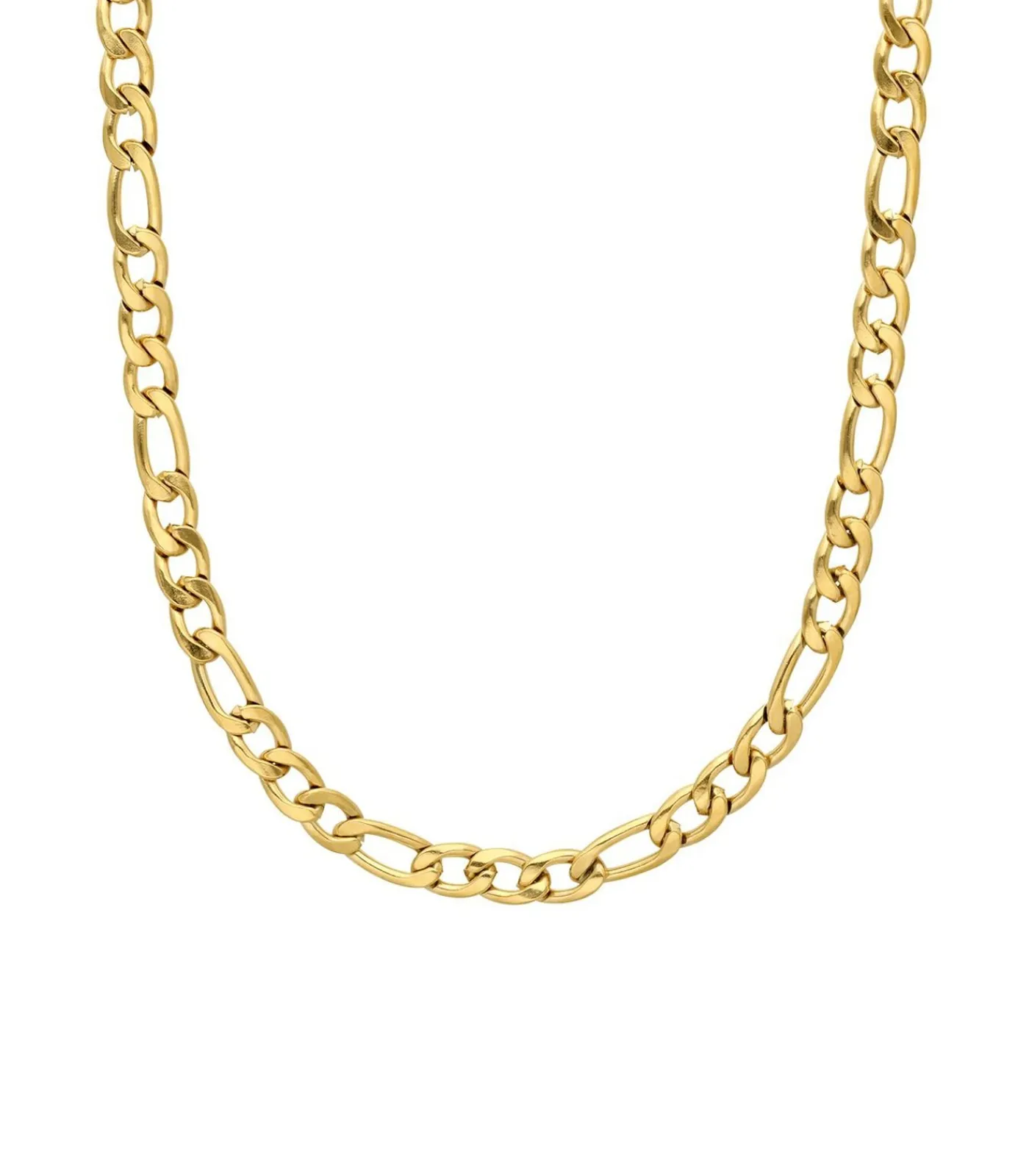 Lucardi Ketting Staal 45 cm - Zilverkleurig gold