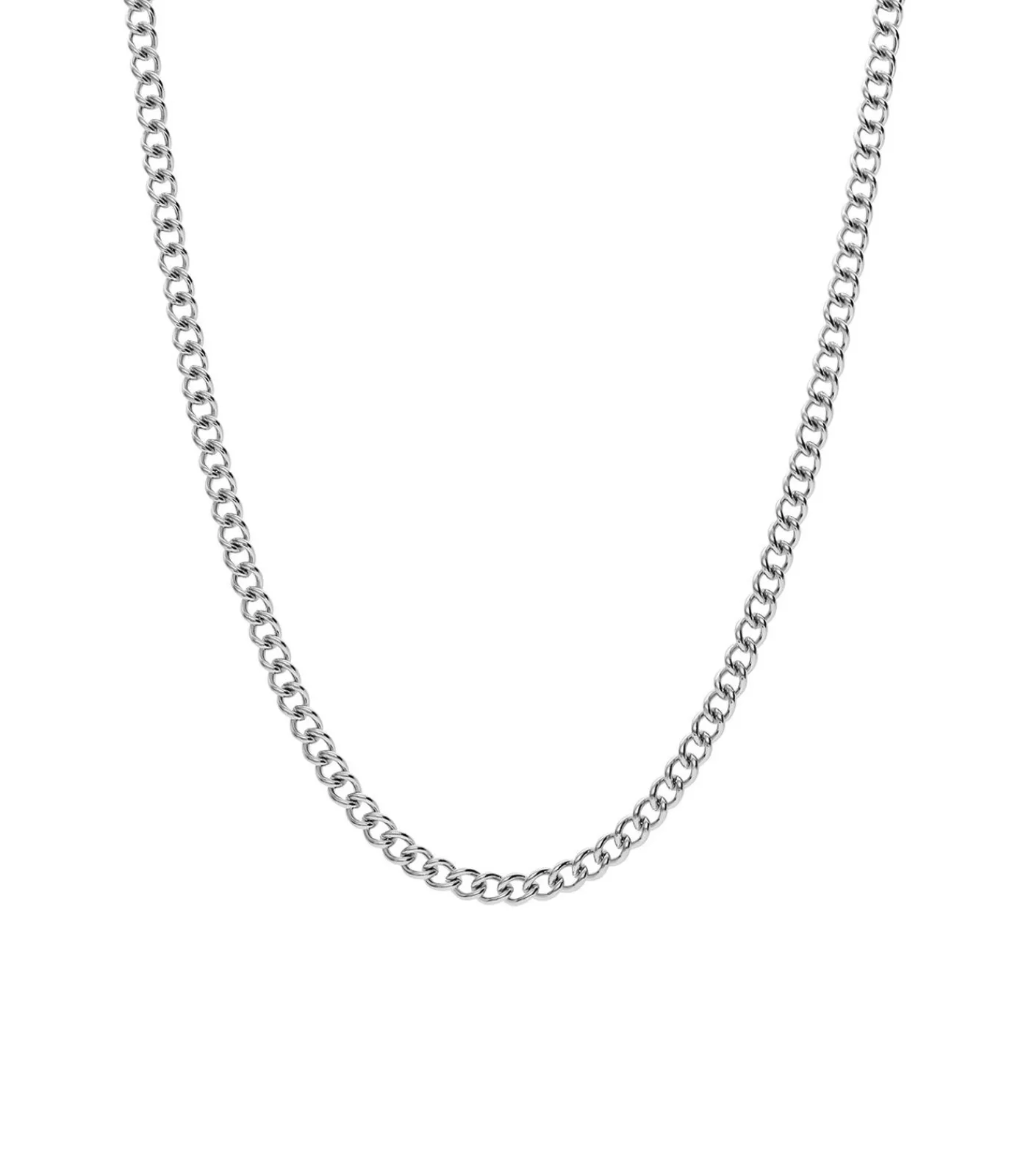 Lucardi Ketting Staal 45 cm - Zilverkleurig silver Sale