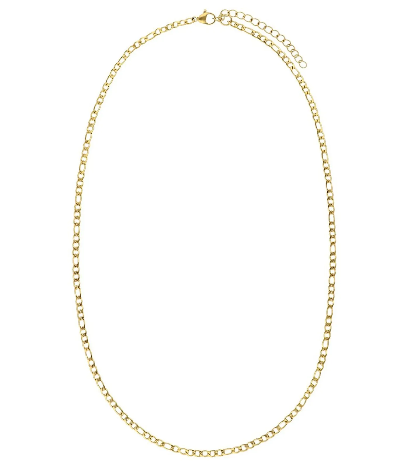 Lucardi Ketting Staal 45 cm - Zilverkleurig gold Discount