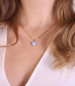 Lucardi Ketting Staal 45cm blue/gold Discount
