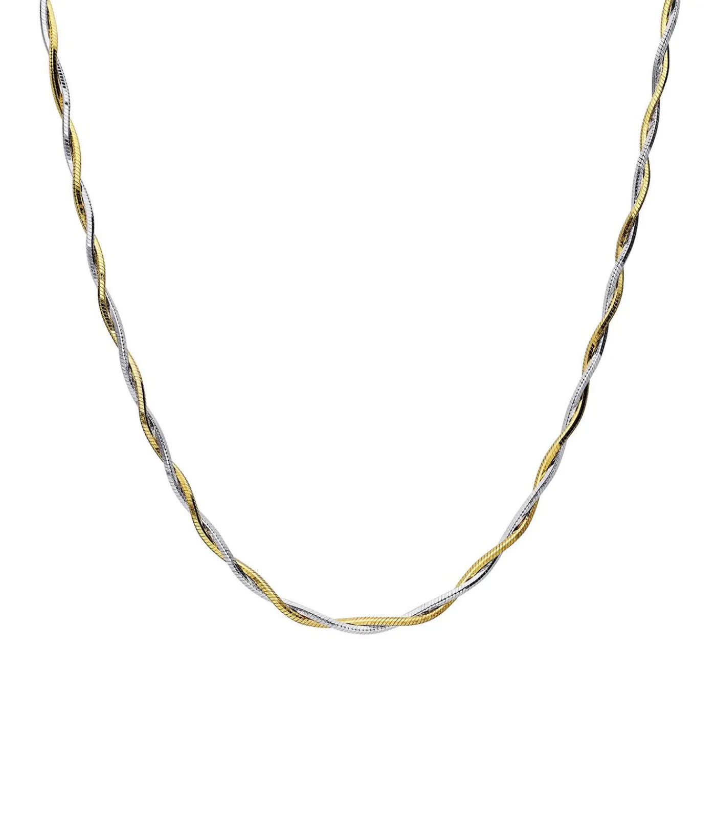 Lucardi Ketting Zilver 45 cm gold/silver Online