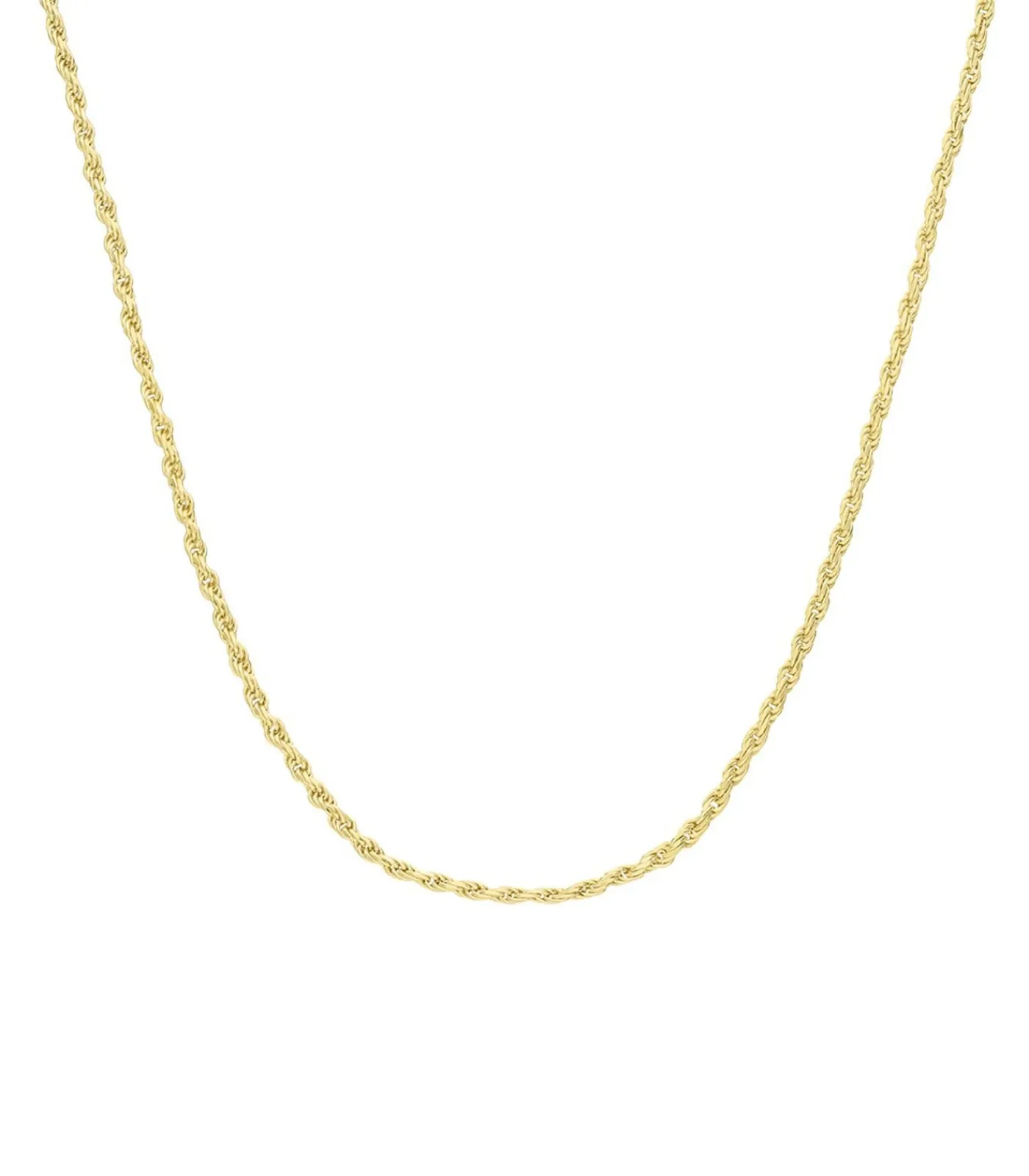 Lucardi Ketting Zilver 42 cm gold Clearance