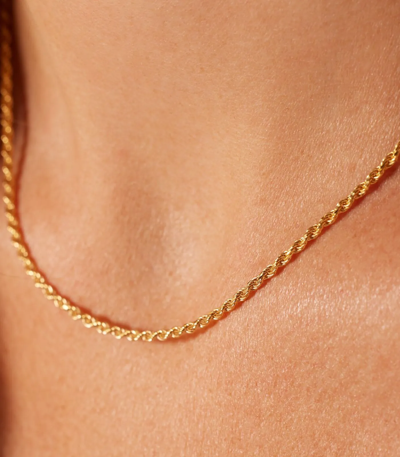 Lucardi Ketting Zilver 42 cm gold Clearance