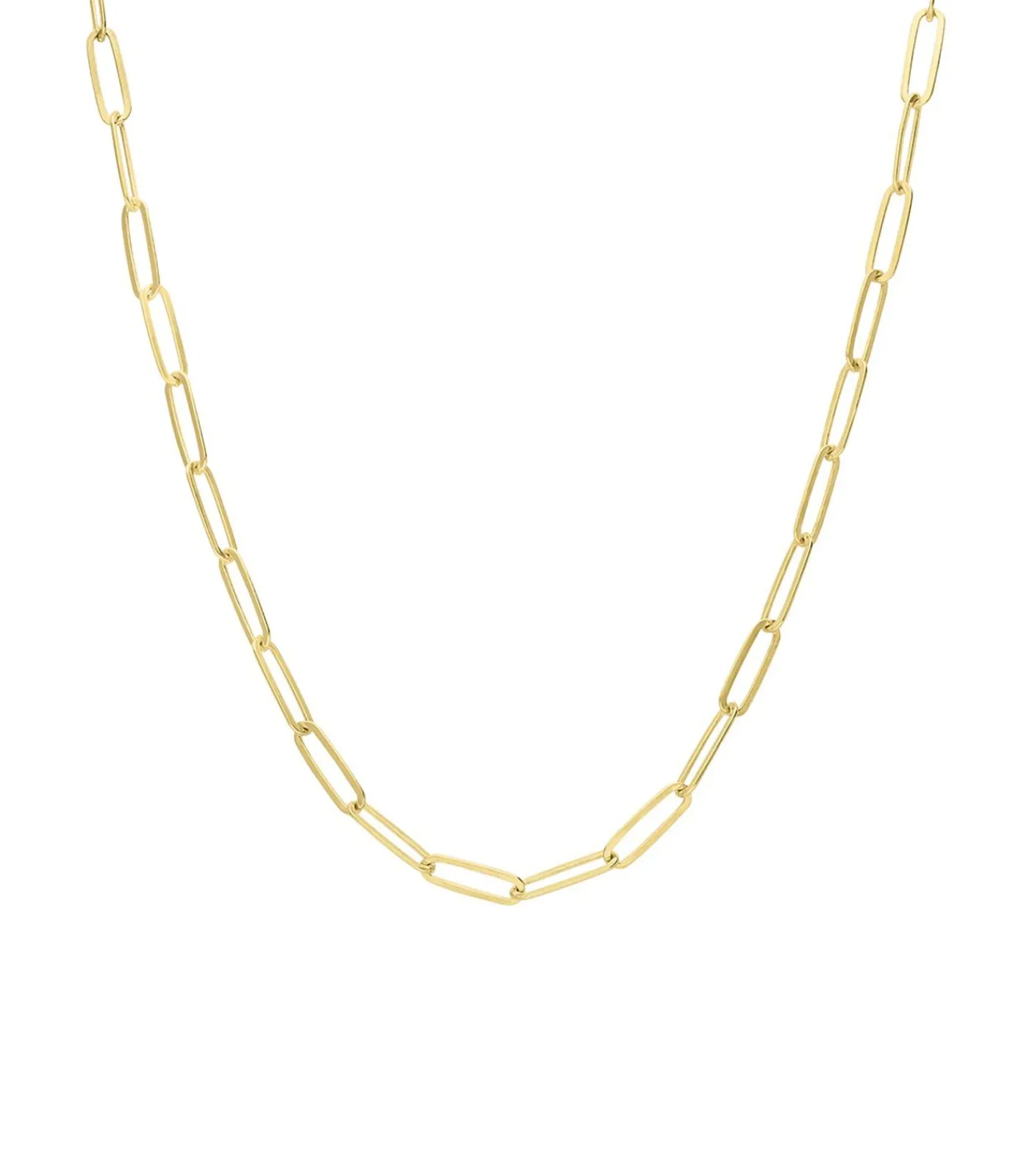 Lucardi Ketting Zilver 45 cm gold New