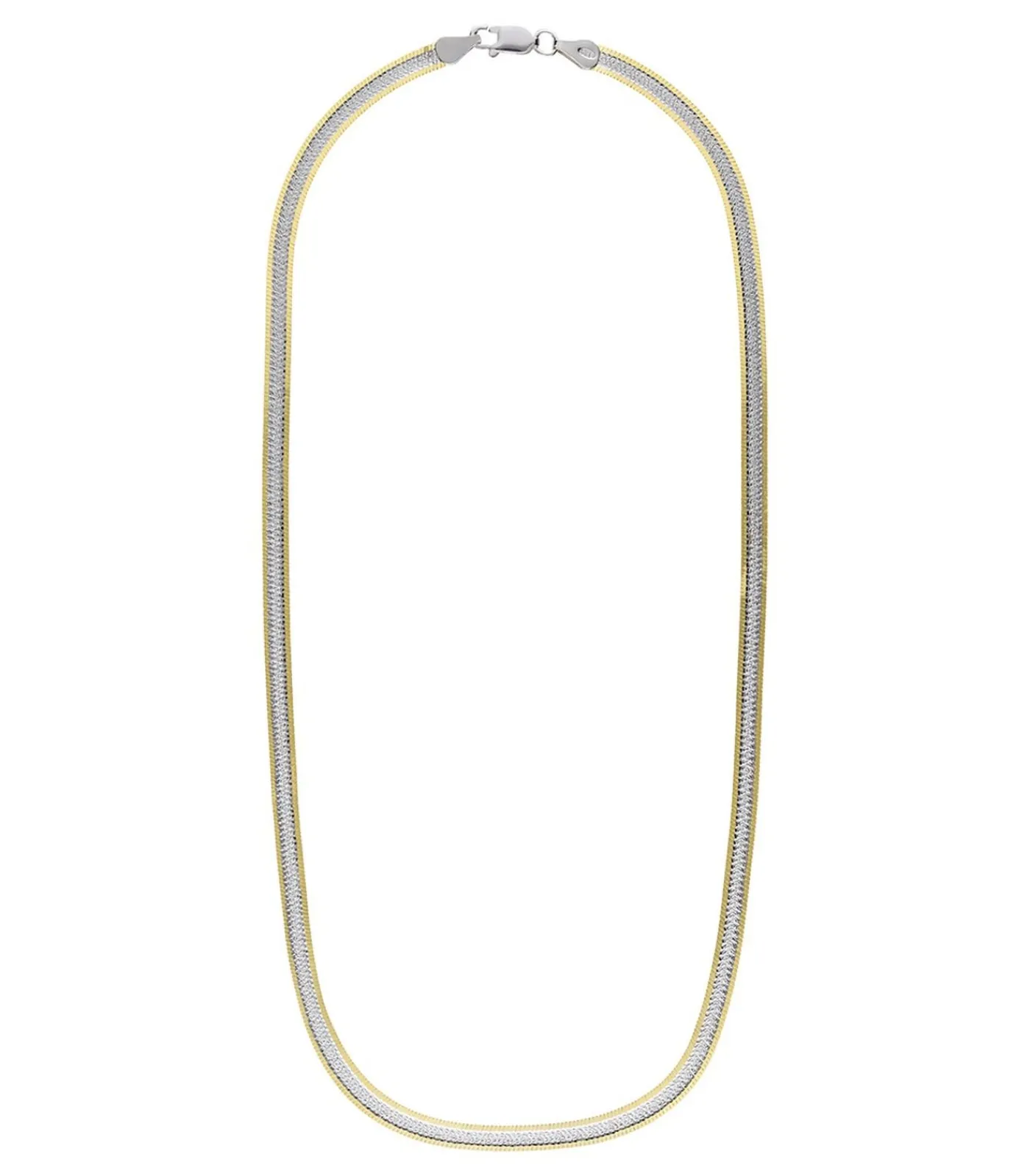 Lucardi Ketting Zilver 45 cm - Goud- en Zilverkleurig gold/silver Clearance
