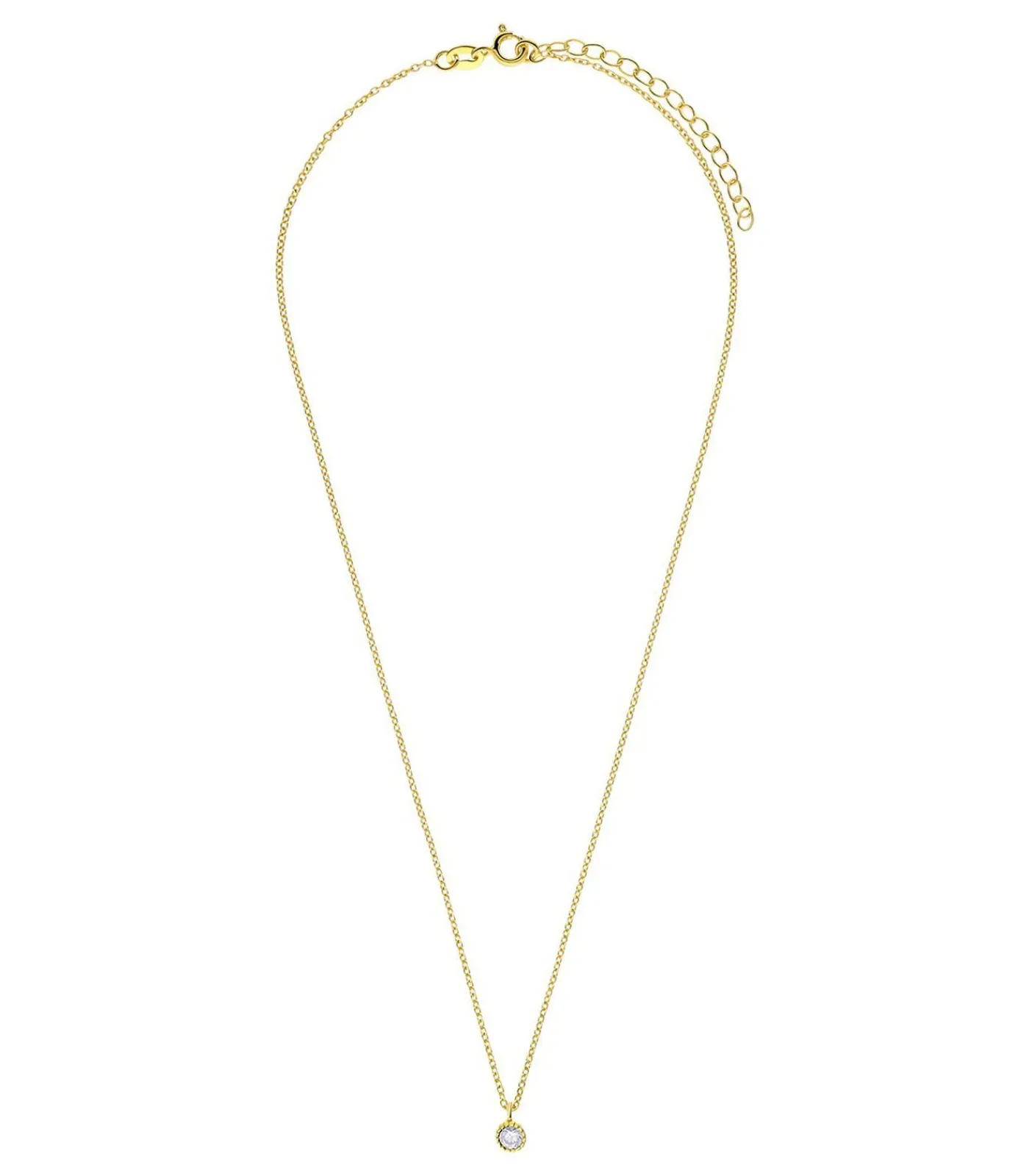 Lucardi Ketting Zilver 45 cm - Goudkleurig gold
