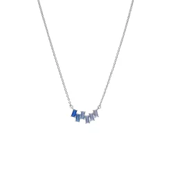 Lucardi Ketting Zilver 45 cm - Zilverkleurig blue Hot