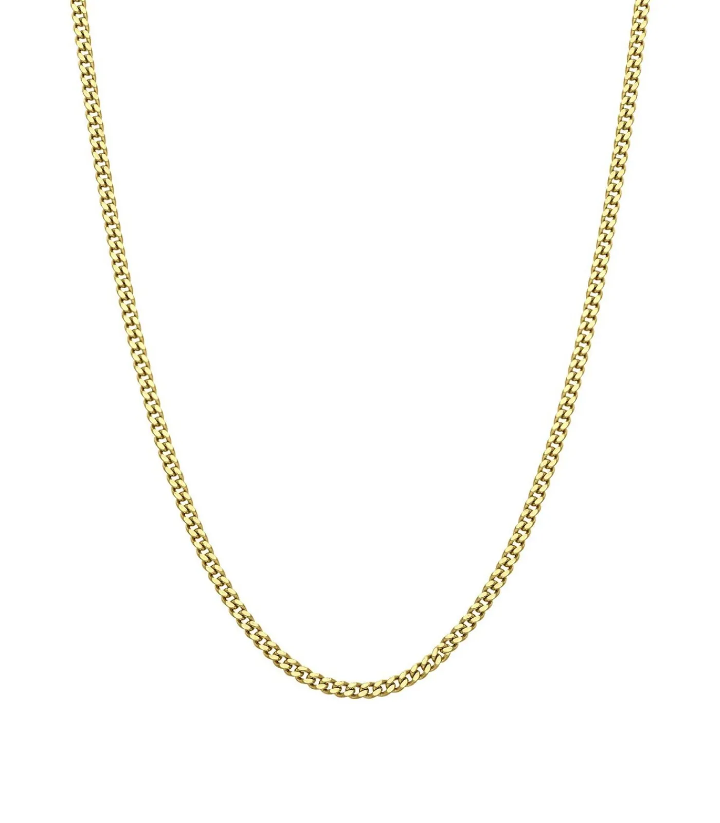 Lucardi Ketting Zilver - goudkleurig gold