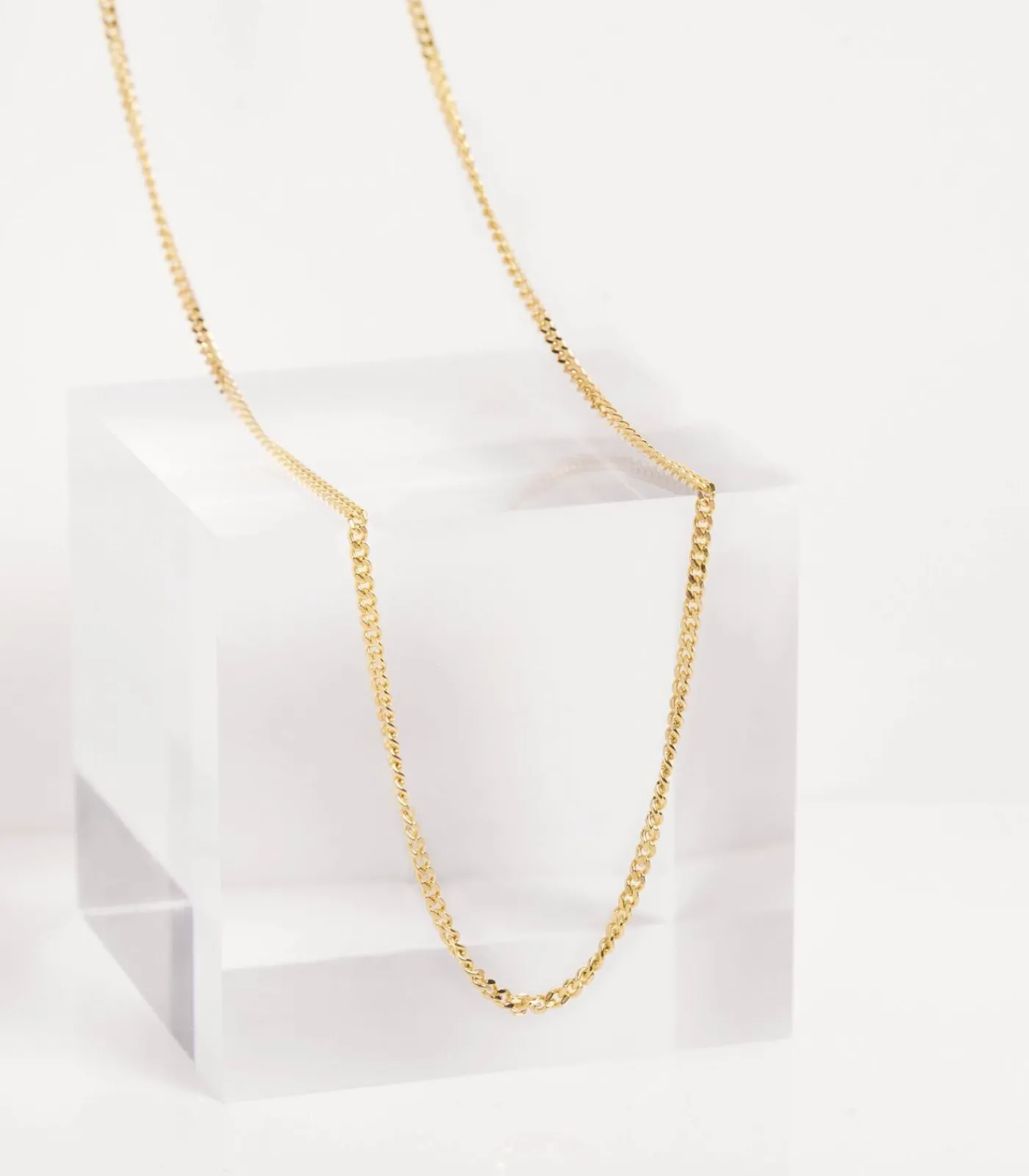 Lucardi Ketting Zilver - goudkleurig gold
