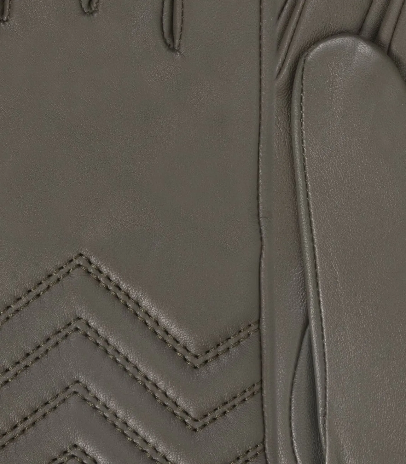 ISOTONER lamsleren dameshandschoenen met doorstiksels khaki New