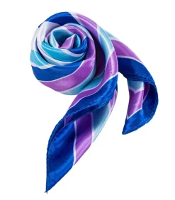 Alberto Cabale Kleine zijden sjaal Purple Blue Navy Cléo multicolor Clearance