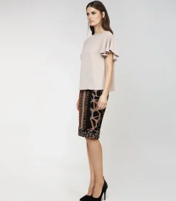 Conquista Kokerrok met print van multicolor Hot