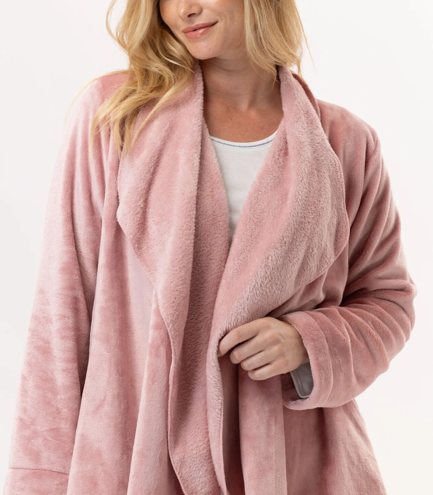 LE CHAT Kort jasje van flanellen pluche ESSENTIEL H73B pink Outlet