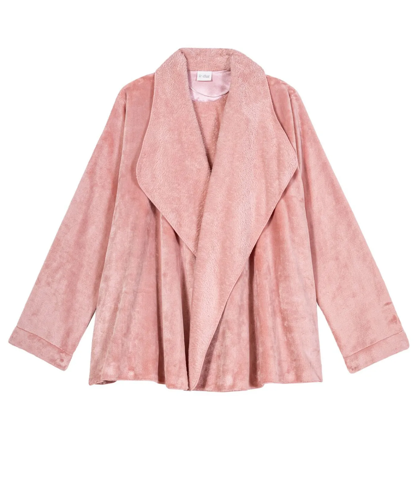 LE CHAT Kort jasje van flanellen pluche ESSENTIEL H73B pink Outlet