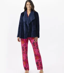 LE CHAT Kort jasje van flanellen pluche ESSENTIEL H73B blue Outlet