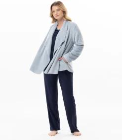 LE CHAT Kort jasje van flanellen pluche ESSENTIEL H73B blue Hot