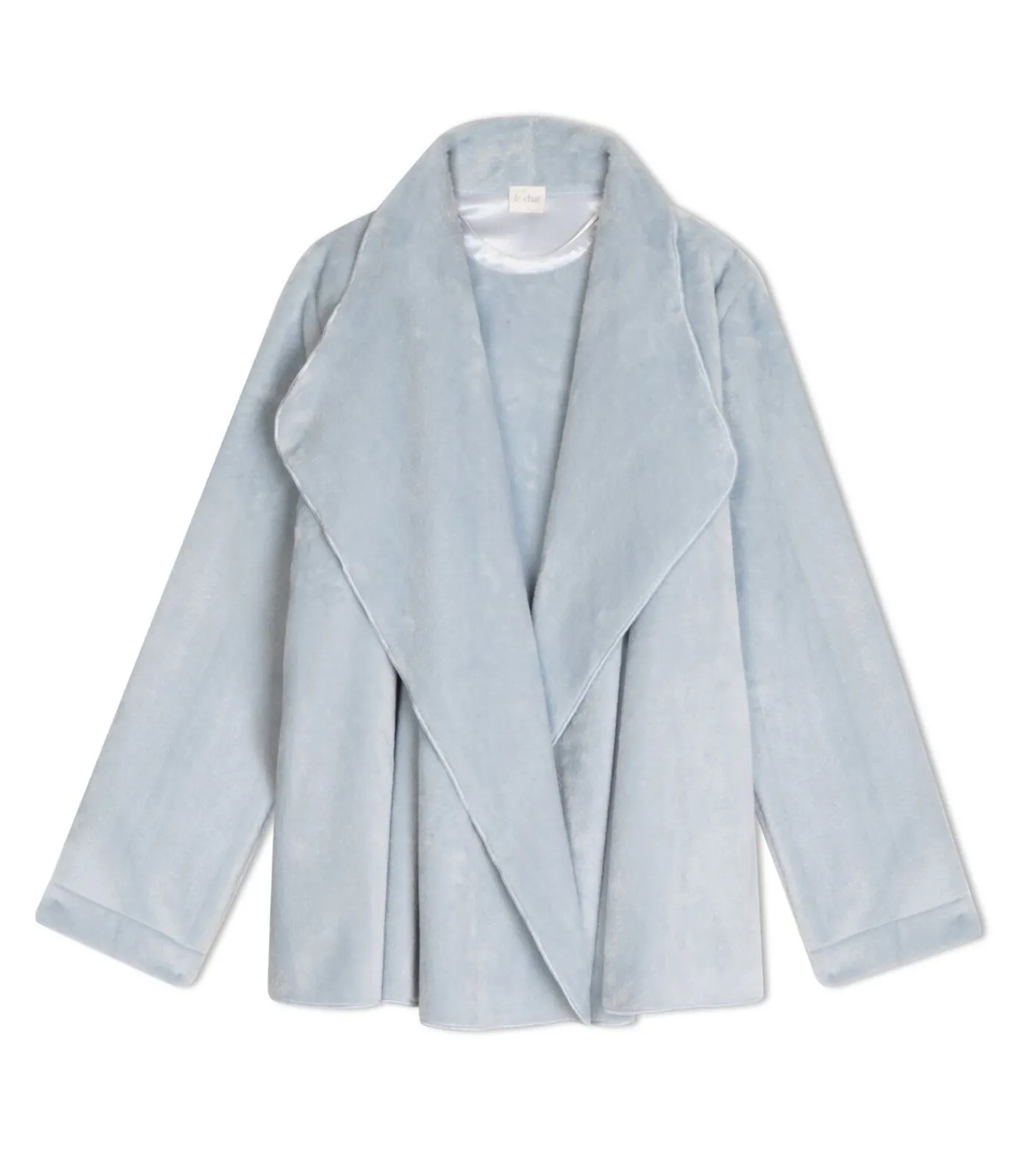 LE CHAT Kort jasje van flanellen pluche ESSENTIEL H73B blue Hot