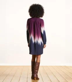 La Fée Maraboutée Korte bicolor jurk met tie & dye print multicolor Sale