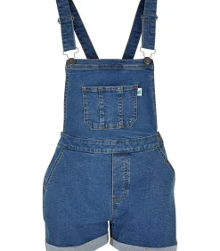 Urban Classics Korte biologische damesoverall blue Clearance