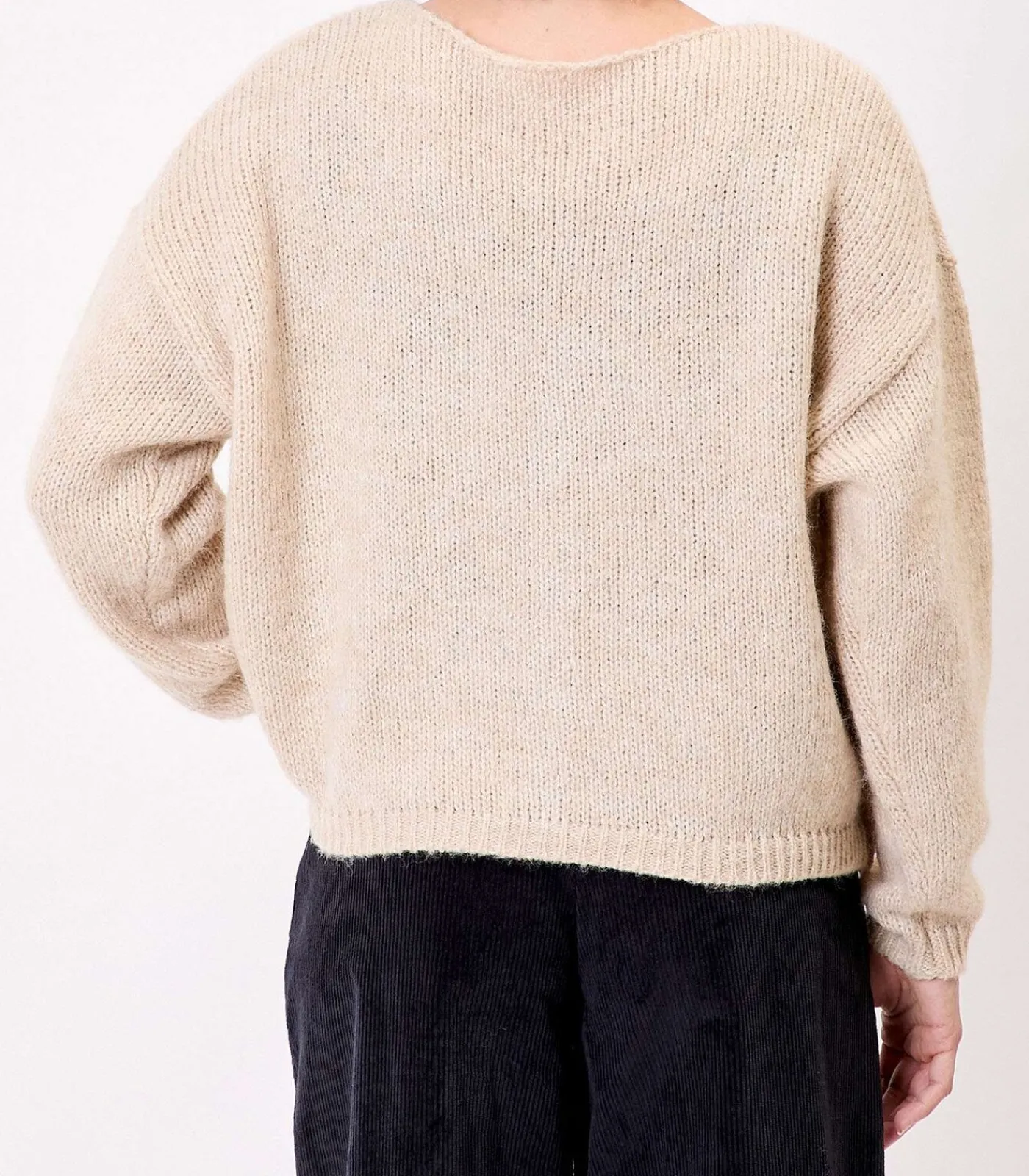 La Fiancée Korte effen gebreide vest APPACHE beige Discount