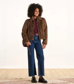 La Fée Maraboutée Korte jas in bruin nep bont brown Discount