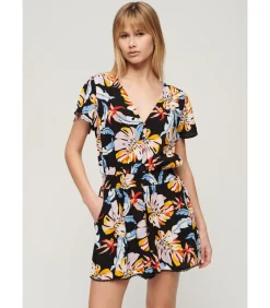 Superdry Korte jumpsuit voor vrouwen Beach orange Outlet