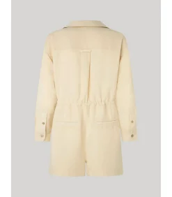 Pepe Jeans Korte jumpsuit voor vrouwen Elison camel