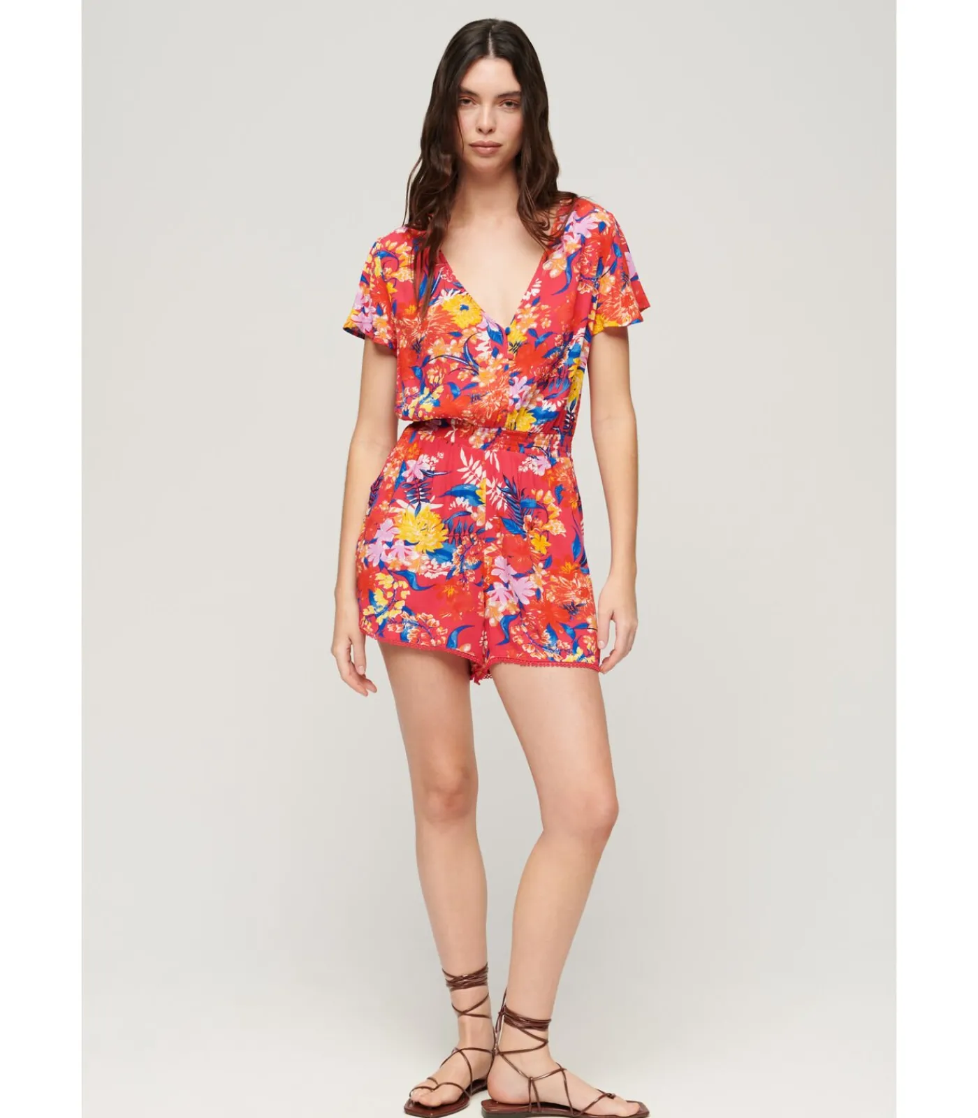 Superdry Korte jumpsuit voor vrouwen Beach pink Hot