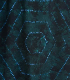La Fée Maraboutée Korte jurk in blauw bedrukte Ecovero viscose petrolBlue Best