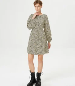 Smart & Joy Korte jurk met elastische taille en bloemenprint multicolor Discount
