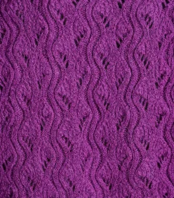 La Fée Maraboutée Korte paarse gilet in opengewerkte stof violet Outlet