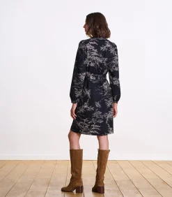 La Fée Maraboutée Korte rechte jurk met zwart-witte print black Discount