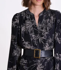 La Fée Maraboutée Korte rechte jurk met zwart-witte print black Discount