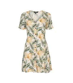 J&JOY Korte wijd uitlopende kleding bedrukt beige Online